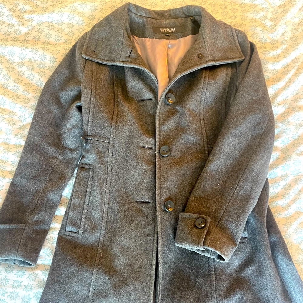 Kenneth Cole reaction grey fitted women’s jacket